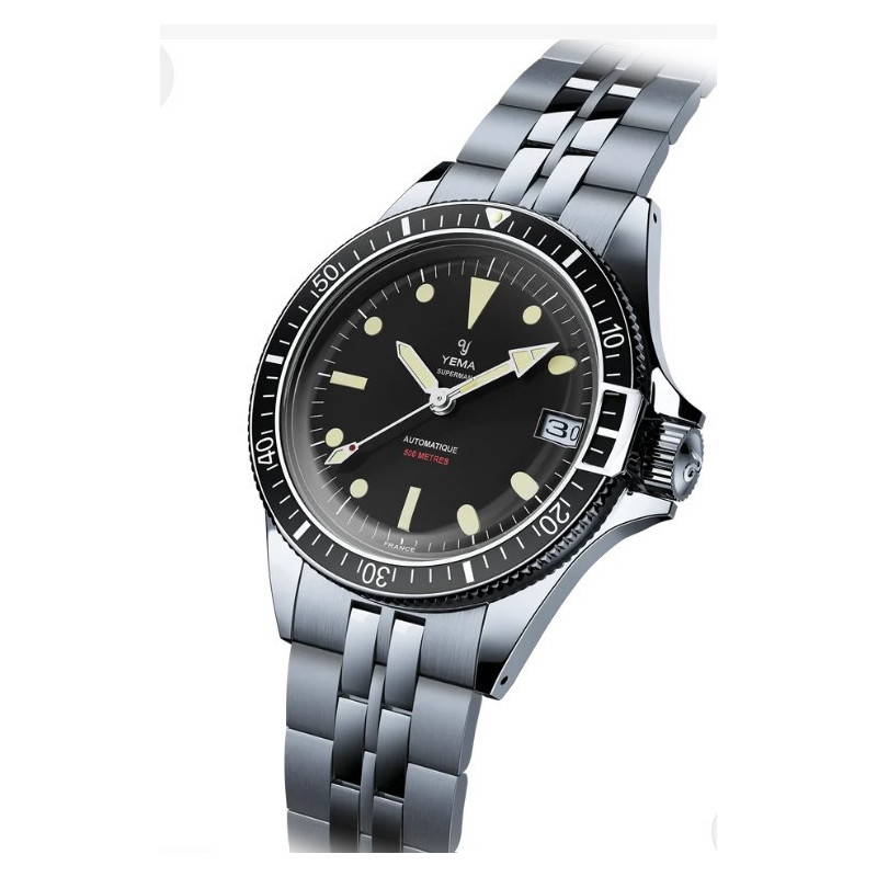 Yema Superman 500 Classic montre automatique de plongee cadran noir 39mm