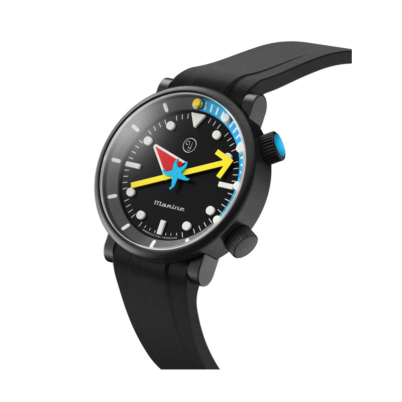 Yema x Alain Silberstein montre automatique edition limitee boitier titane noir dlc