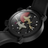 Bracelet en caoutchouc FKM noir et boucle deployante titane DLC montre Yema
