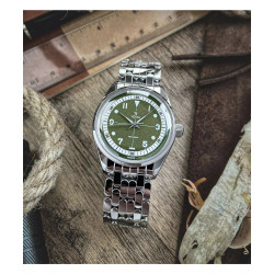 Yema Urban Field 40 mm bracelet acier vintage