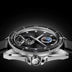 Montre luxe sport Yema tourbillon acier