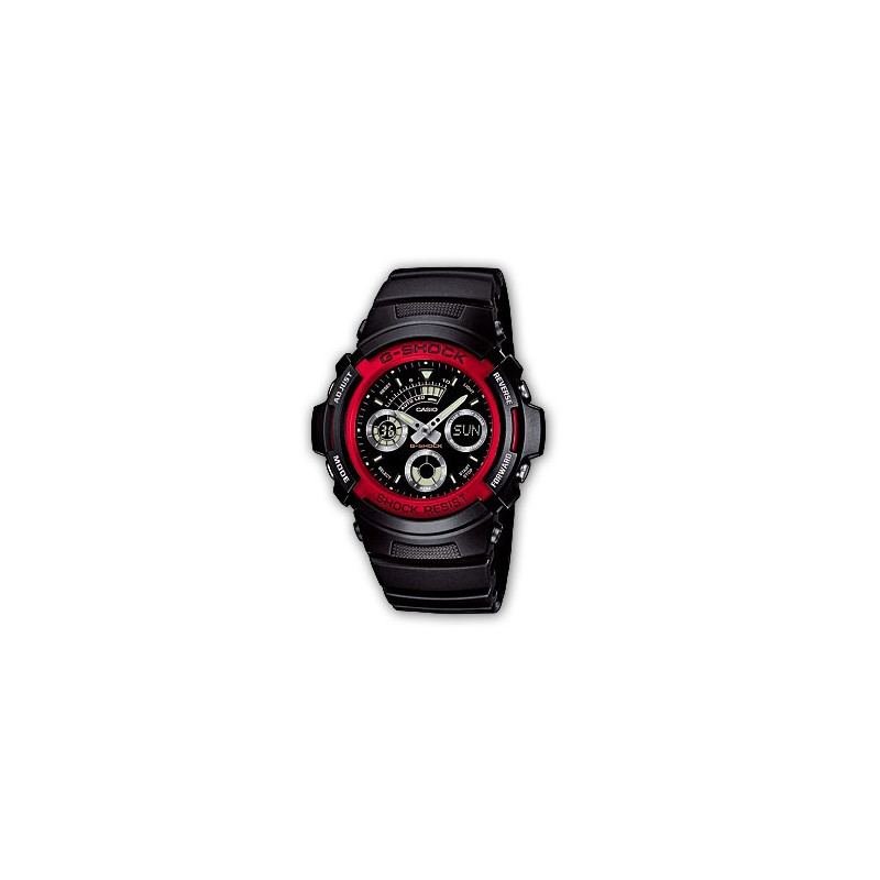 Montre Casio pour homme (rouge et noire)