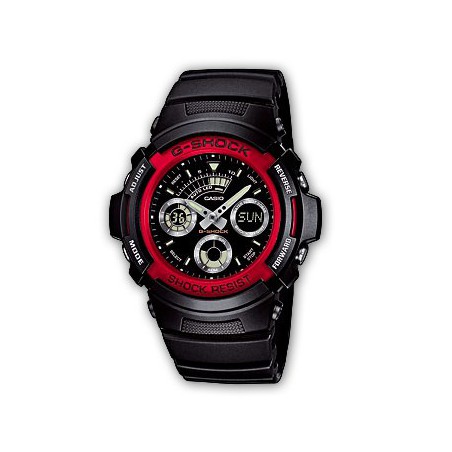Montre Casio pour homme (rouge et noire)